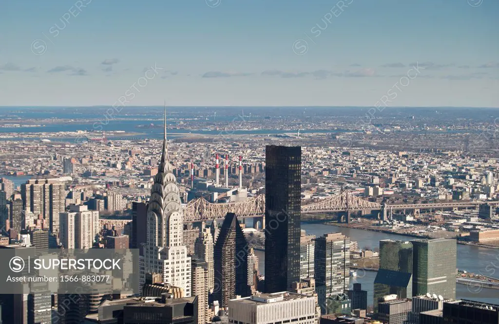 View from the top of the Empire State Building, Manhattan, New York City, New York, USA