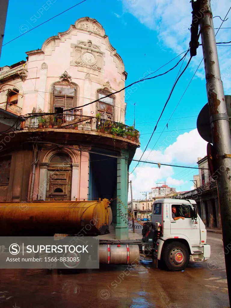 Tanker. Old Havana. Cuba