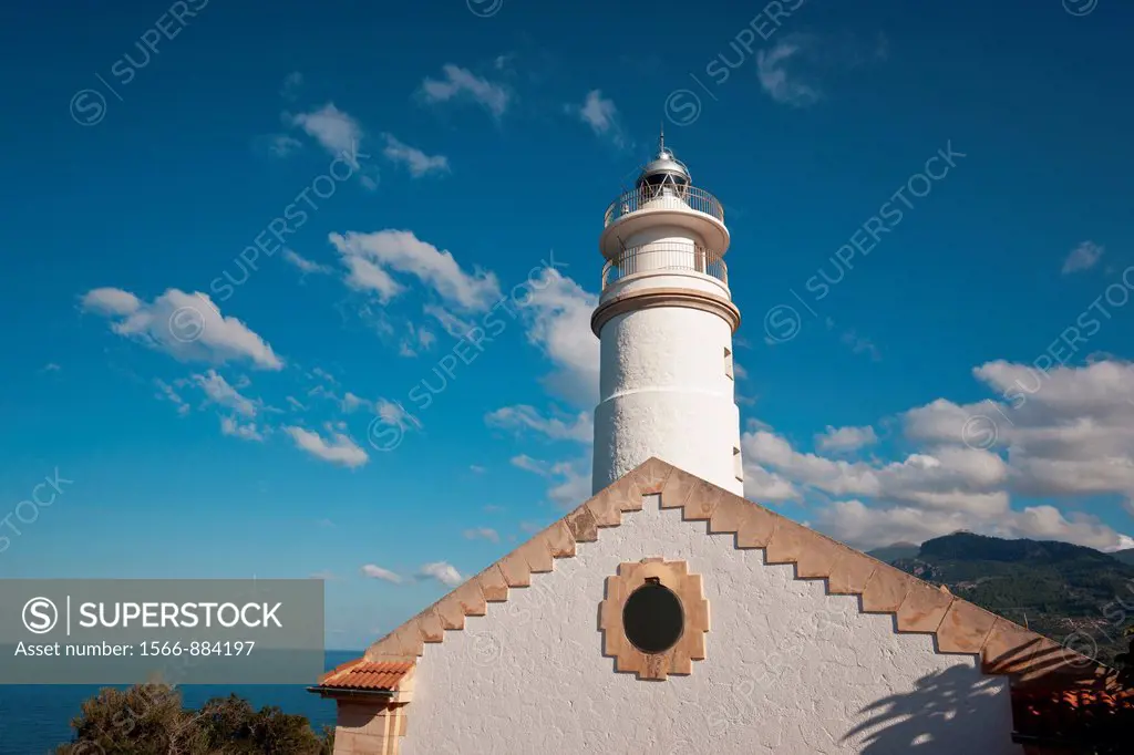 Cap Gros Lighthouse Port Soller Mallorca Sierra de Tramuntana Spain Balearic Islands
