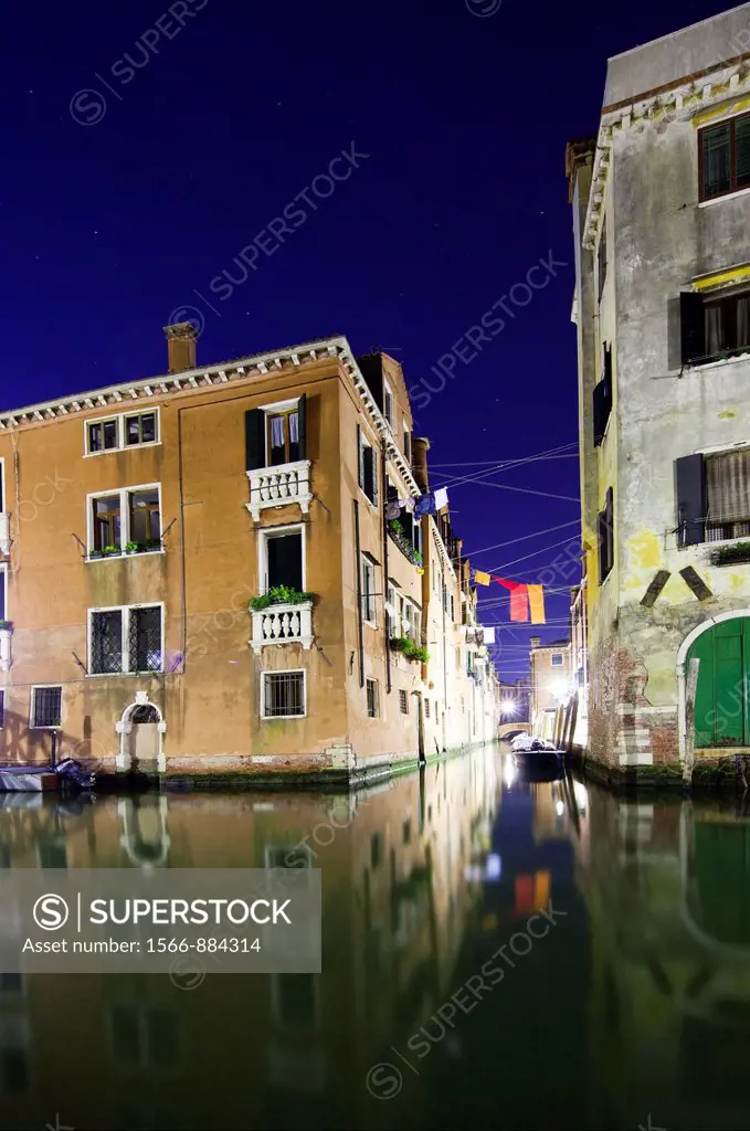 Typical Venetian houses, Cannaregio, Venice, Italy