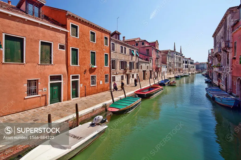 Typical Venetian houses, Cannaregio, Venice, Italy