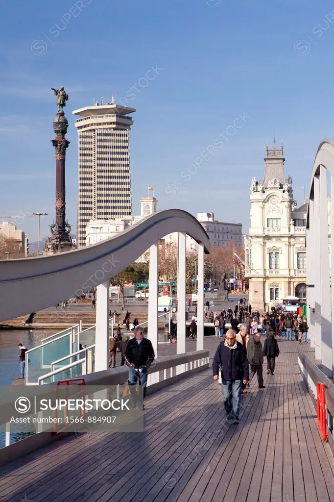 Harbour of Barcelona city, Spain