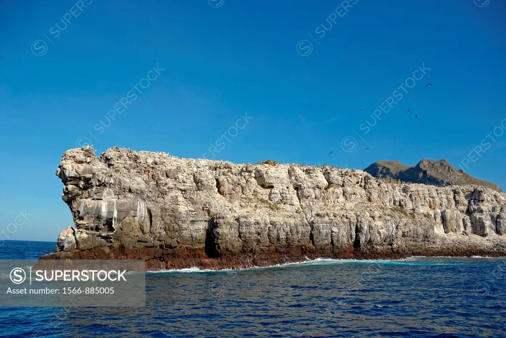 Rocky cliffs of Wolf or Wenman Island, Galapagos Islands, Ecuador