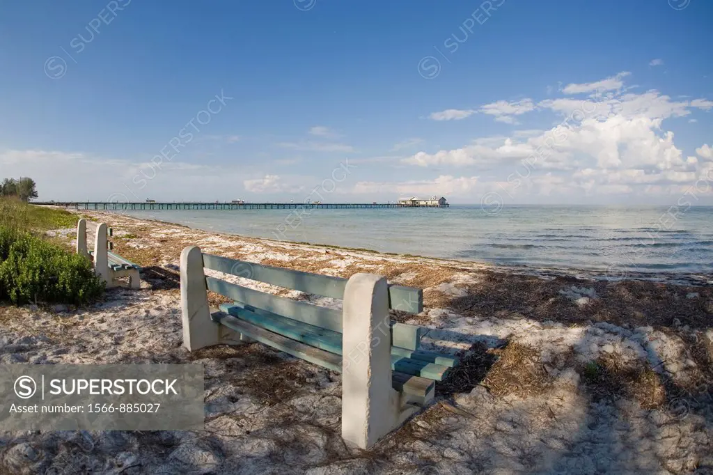 City Pier on Gulf of Mexico on Anna Maria Island on the Gulf Coast of Florida