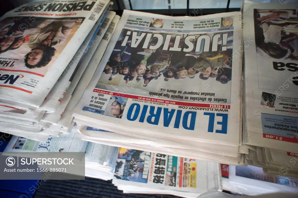 The Sunday, January 29, 2012 edition of El Diario is seen on a newsstand in New York The Argentinian newspaper La Nacion is in negotiations to take ov...