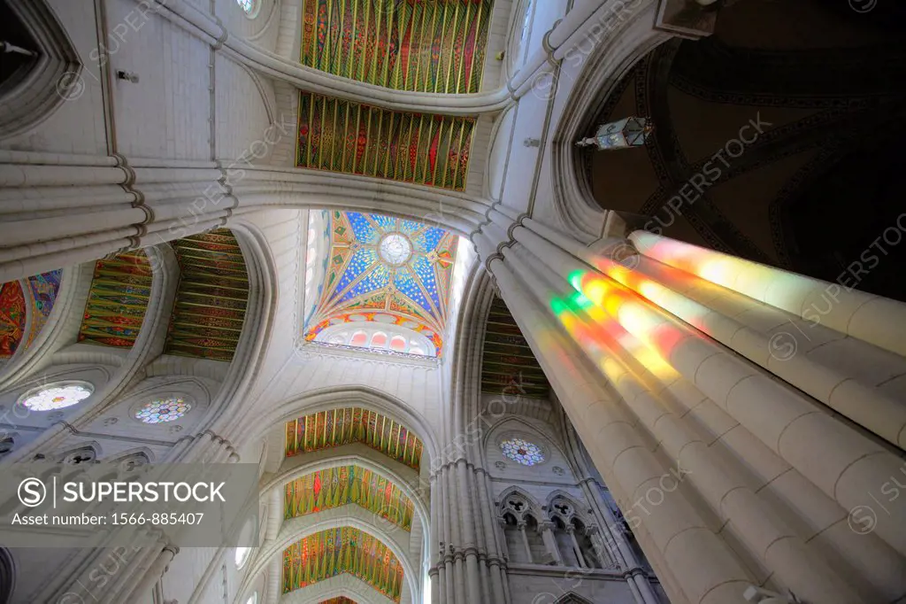 Interior of Cathedral of Almudena, Madrid, Spain