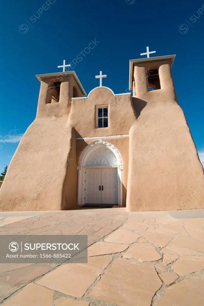 Old Mission of St  Francis de Assisi also referred to as the Mission of San Francisco de Asis, built about 1710, Ranchos de Taos, New Mexico, USA