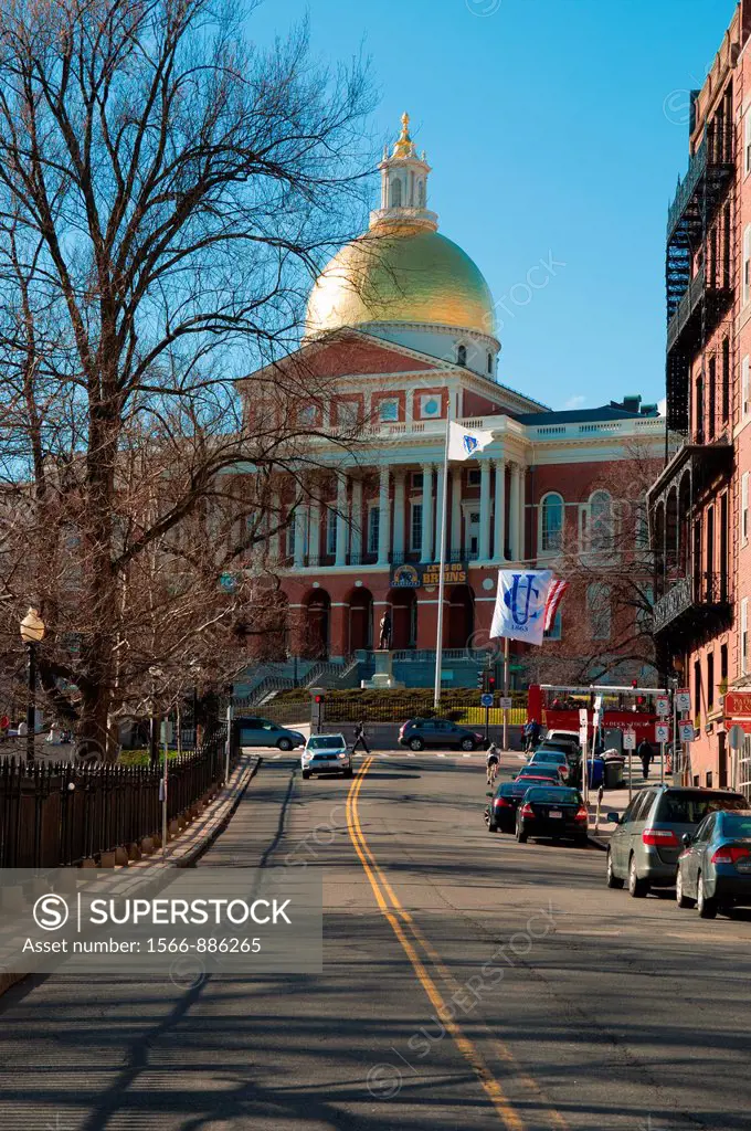 Massachusetts State House from Park St, Boston