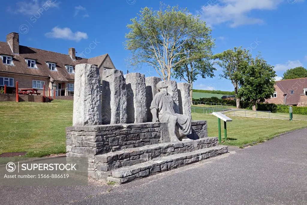 England Dorset Tolpuddle Martyrs´ Museum with Stone Monument to the Martyrs