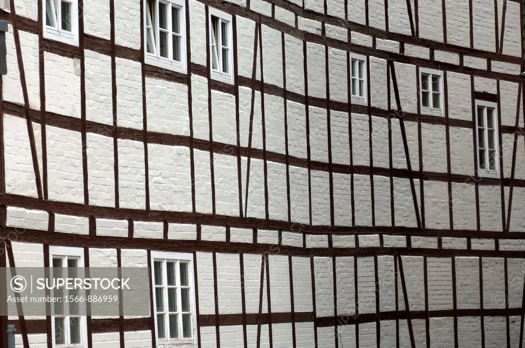Wall of a half-timbered house in Goslar, Germany