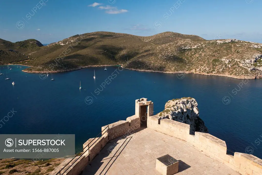 Spain Cabrera Archipelago National Park Castle Balearic Islands Puerto de Cabrera, Fourteenth Century, Es Port