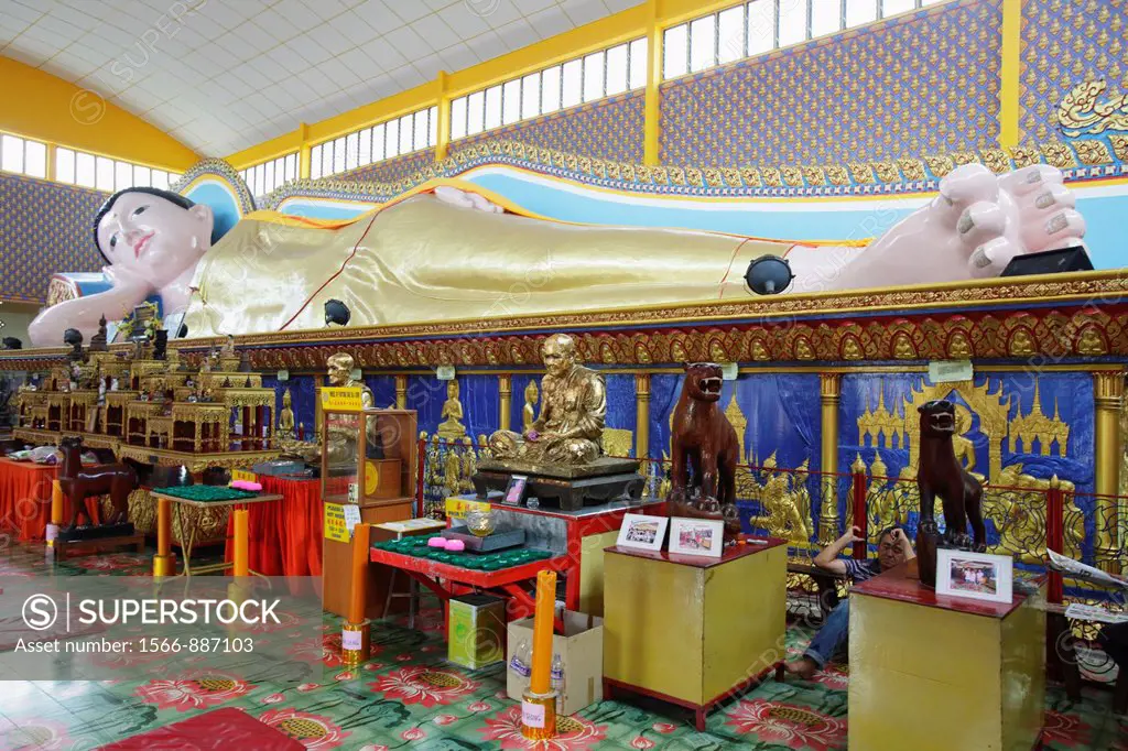 Reclining Buddha in Wat Chayamangkalaram Temple, Penang, Malaysia