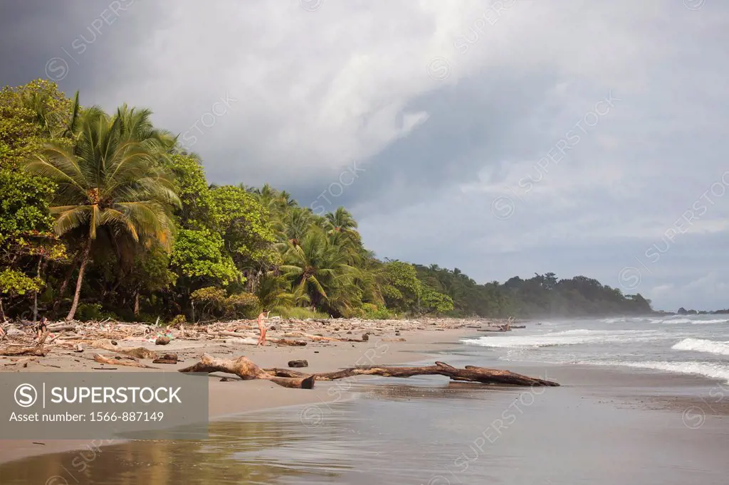 Playa Grande, a long sandy beach near Montezuma, Nicoya Peninsula, Costa Rica, Central America
