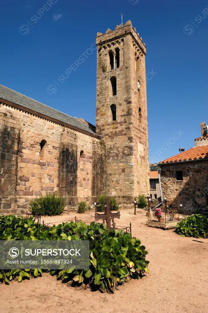 Coustouges, Costaja, Sainte Marie church, Pyrénées Orientales, Languedoc-Roussillon, France
