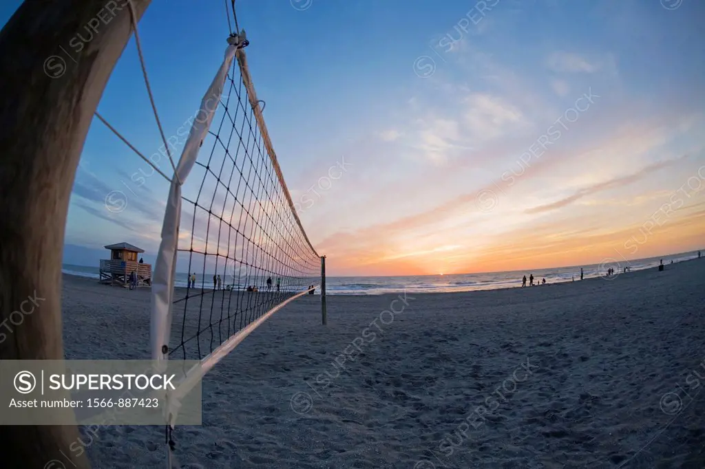 Sunset on Venice Beach on the Gulf Coast of Florida