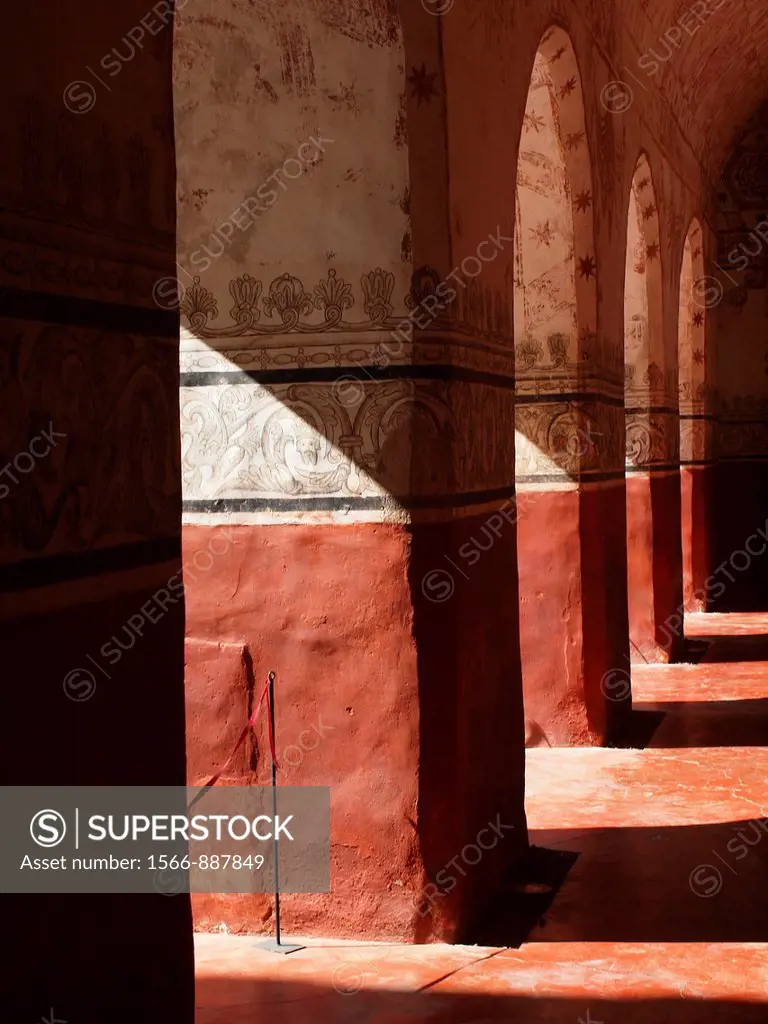 Colonnade. Natividad convent. 1570. Tepoztlan. Mexico.