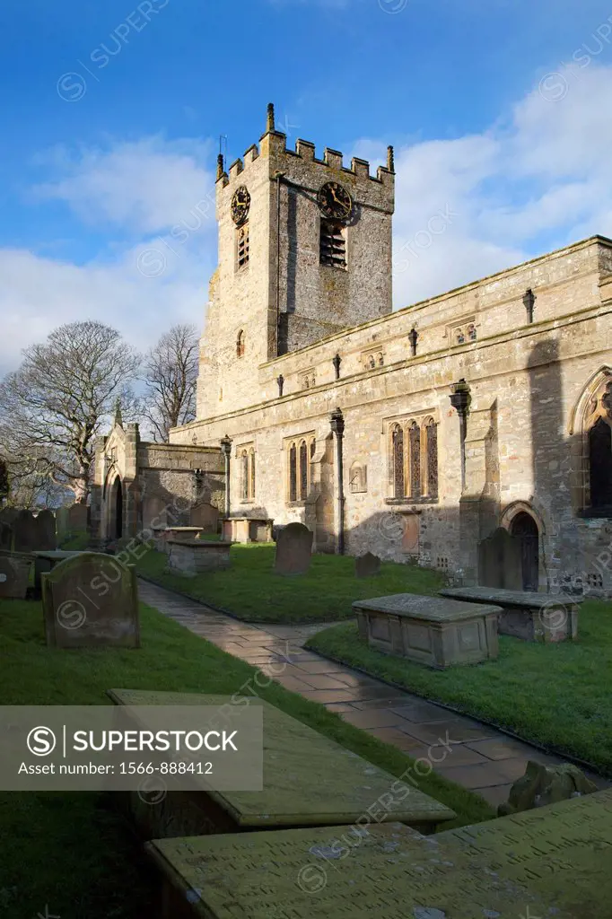 St Alkelda Church at Middleham North Yorkshire England
