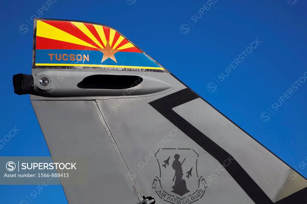 Tucson, Arizona - A Vought A-7 Corsair II fighter on display at the Pima Air & Space Museum  The museum displays 300 military and civilian aircraft