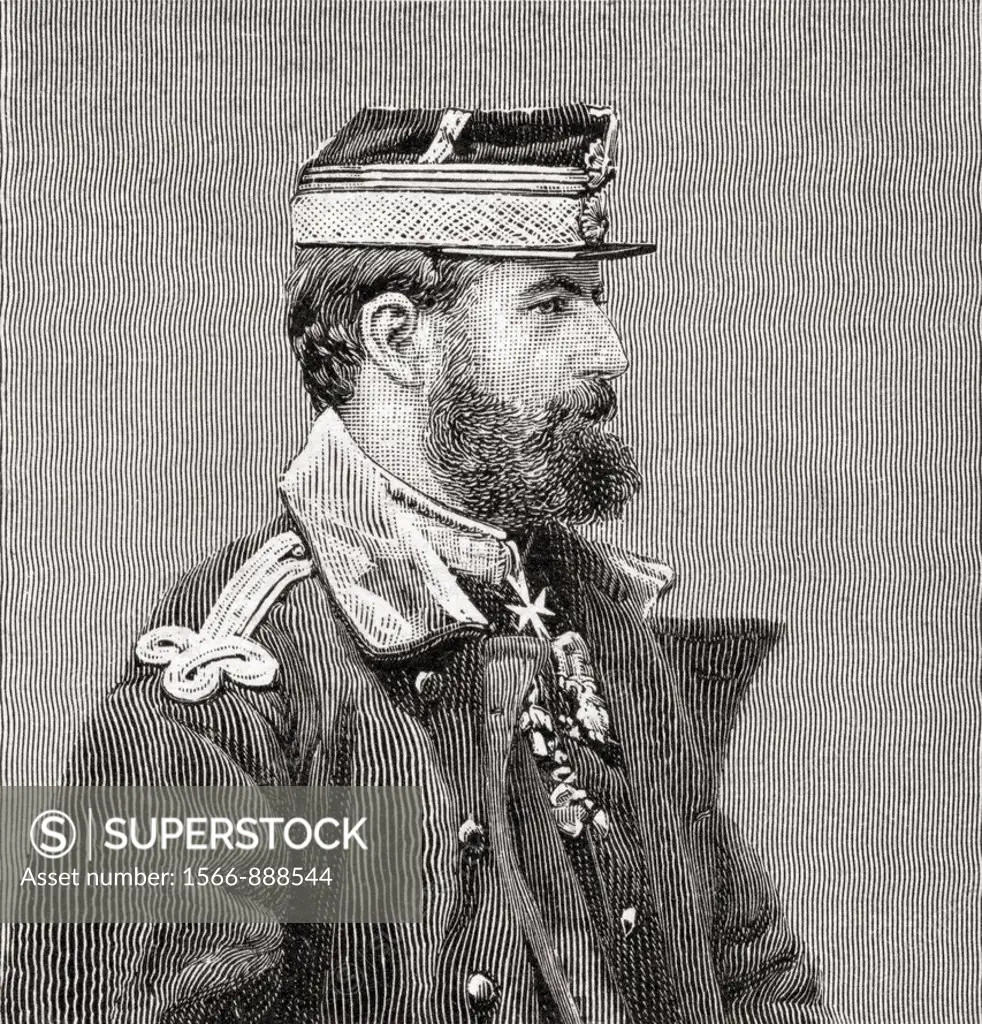 Carol I, 1839-1914  Prince Karl of Hohenzollern-Sigmaringen reigning prince and later King of Romania, seen here aged 43  From The Strand Magazine pub...