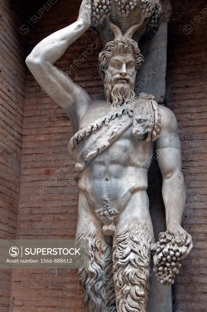 Satiro della Valle, Satyr statue, From an original of the Hellenistic period, Palazzo Nuovo, Capitoline Museums, Musei Capitolini, Capitoline Hill, Pi...