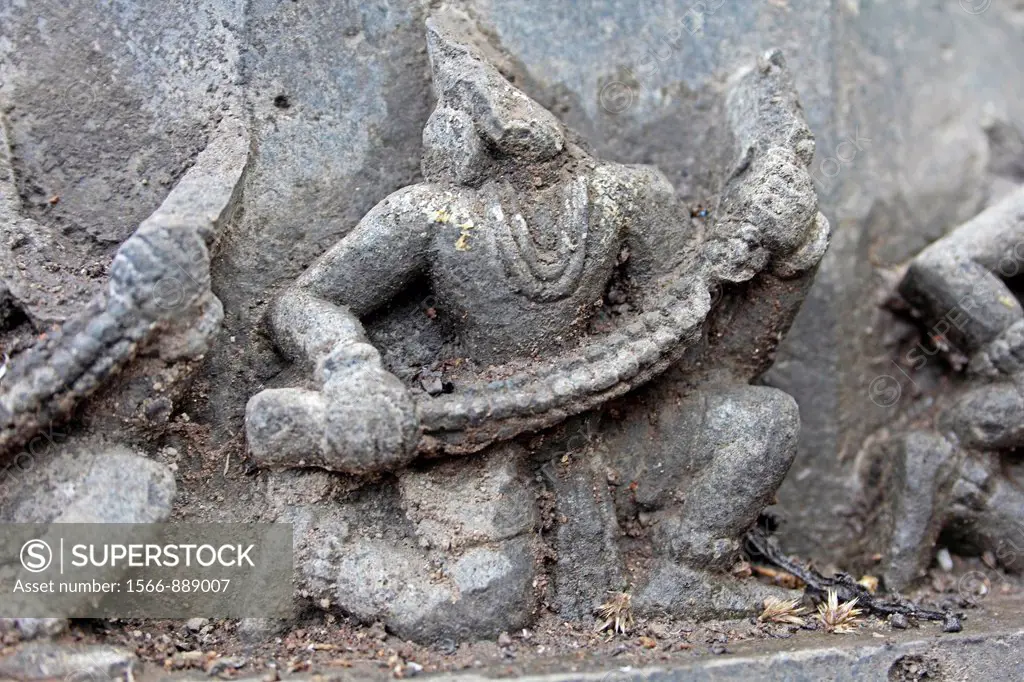 Carving at Shri bhiravnath Temple of Lord Shiva at Kikli, Maharashtra, India