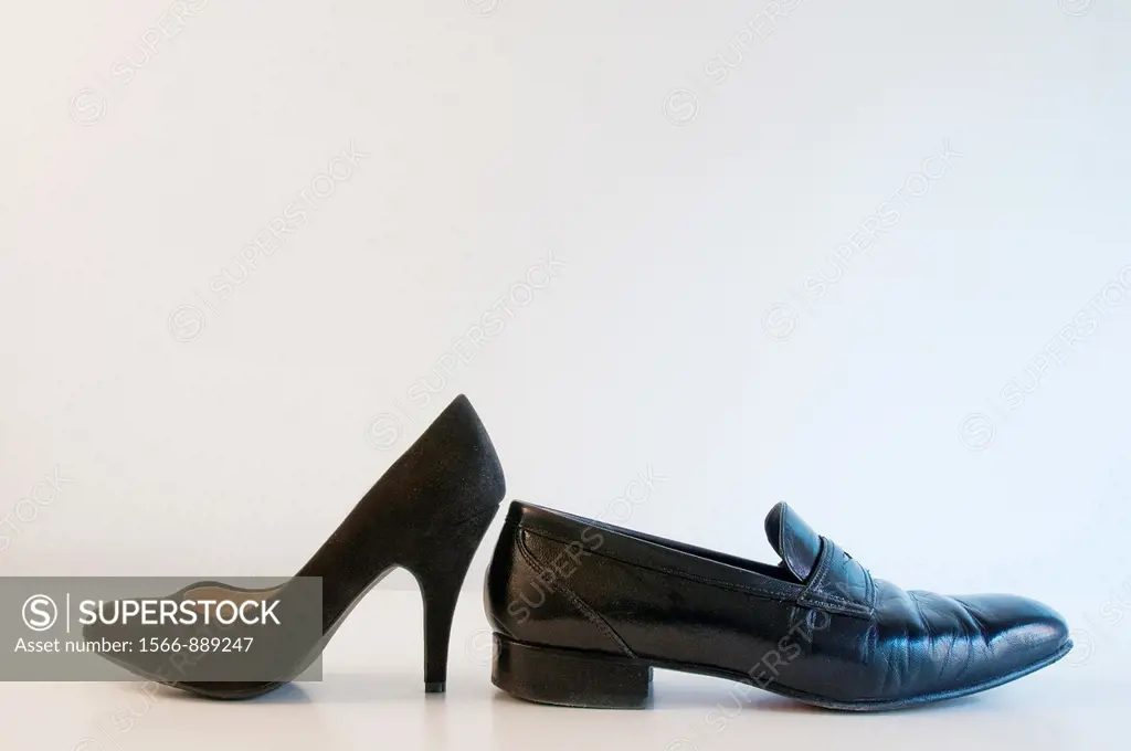 Female shoe and male shoe