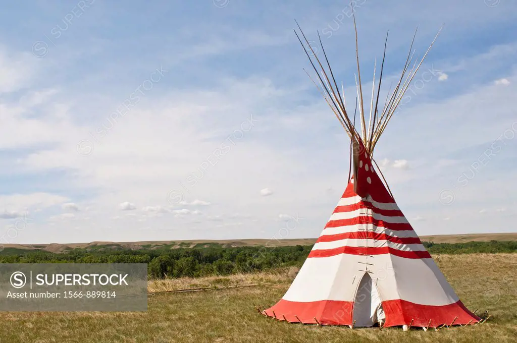 Tipi at Blackfoot Crossing Historical Park, Alberta, Canada