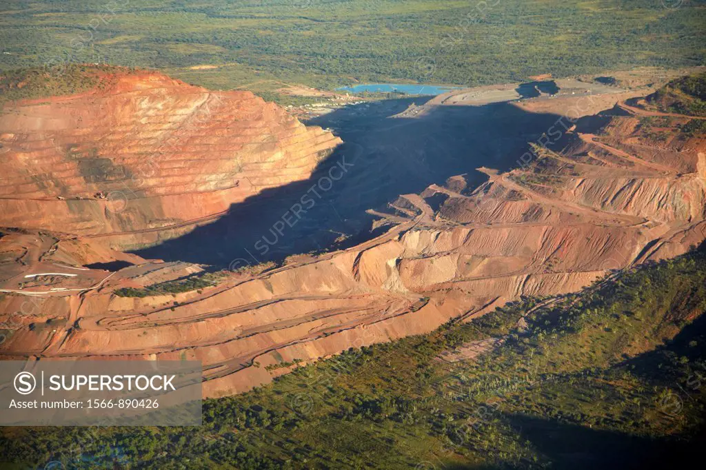 Aerial of Argyle Diamond Mine, East Kimberley Region, Western Australia, Australia