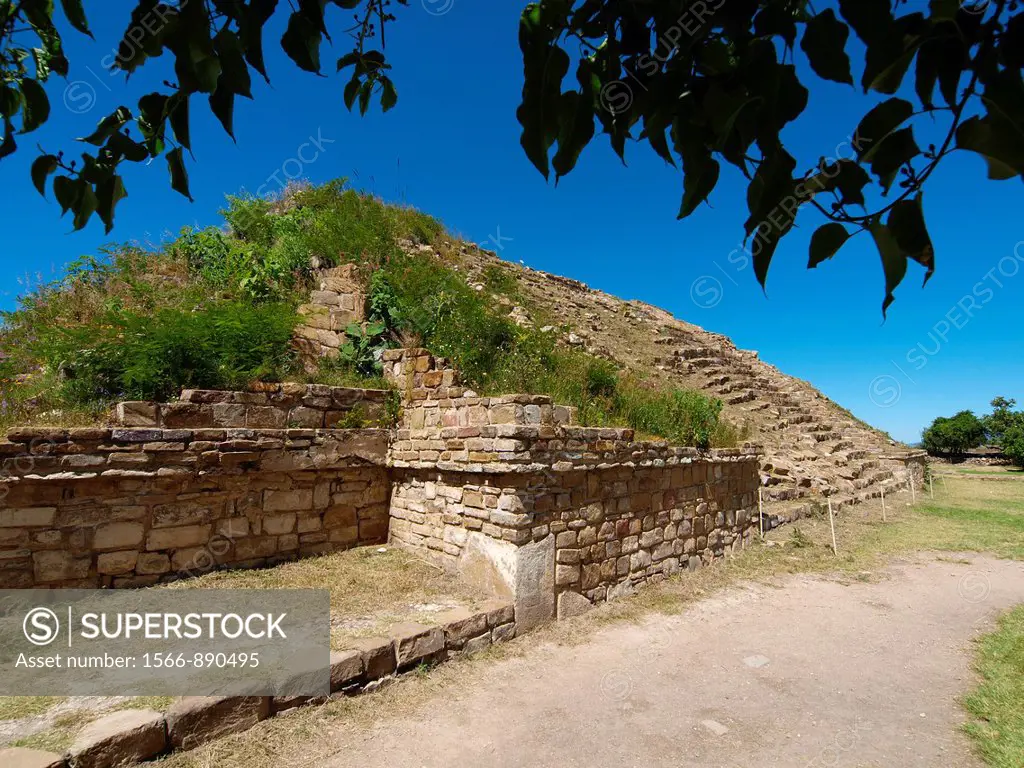 Ruins of Monte Albán. Zapotec archeological site. Oaxaca. Mexico.