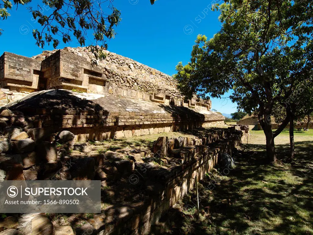 Dancers´ pyramids. Monte Albán. Zapotec archeological site. Oaxaca. Mexico.