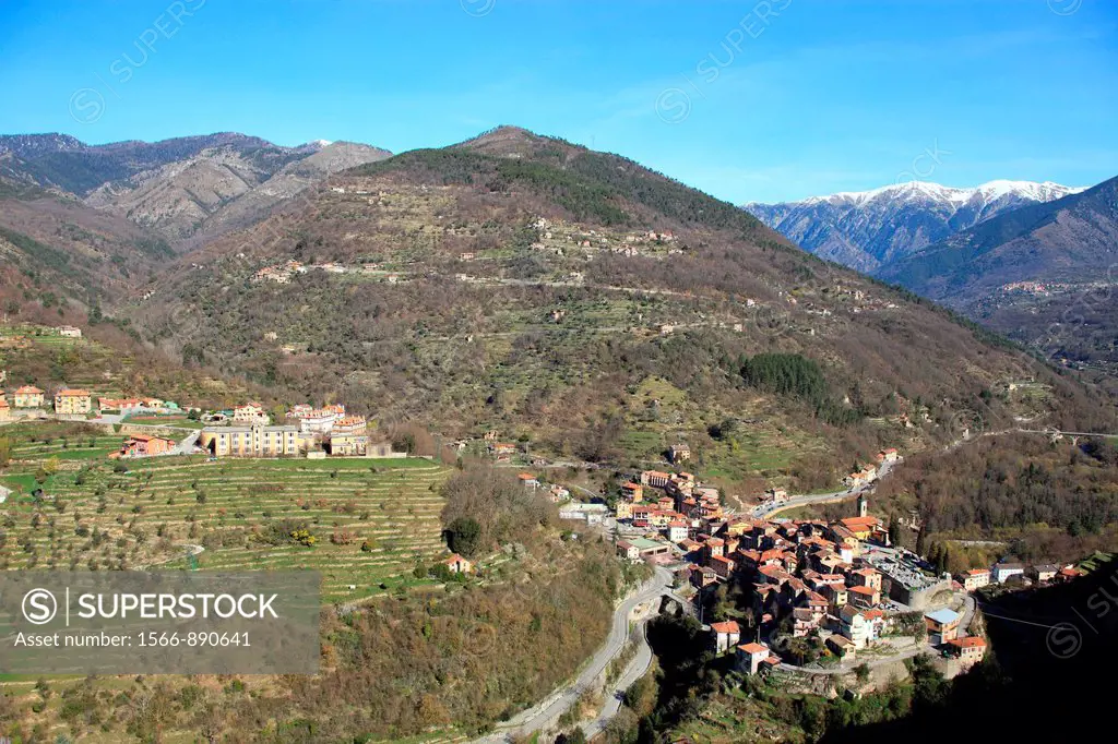 The village of Lantosque, Vésubie valley, Mercantour national park, Alpes-Maritimes, Provence-Alpes-Côte d´Azur, France, Europe