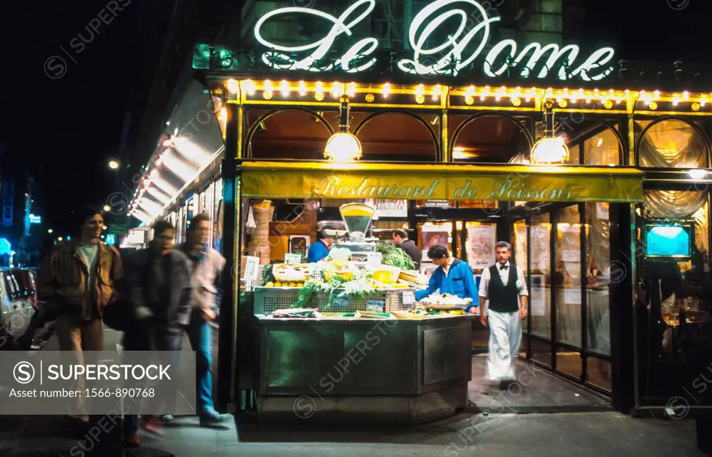 Paris, France ,Bistro Restaurant, Le Bistrot du Dome, Specialté du Poisson, 1, Rue Delambre, 75014, Montparnasse