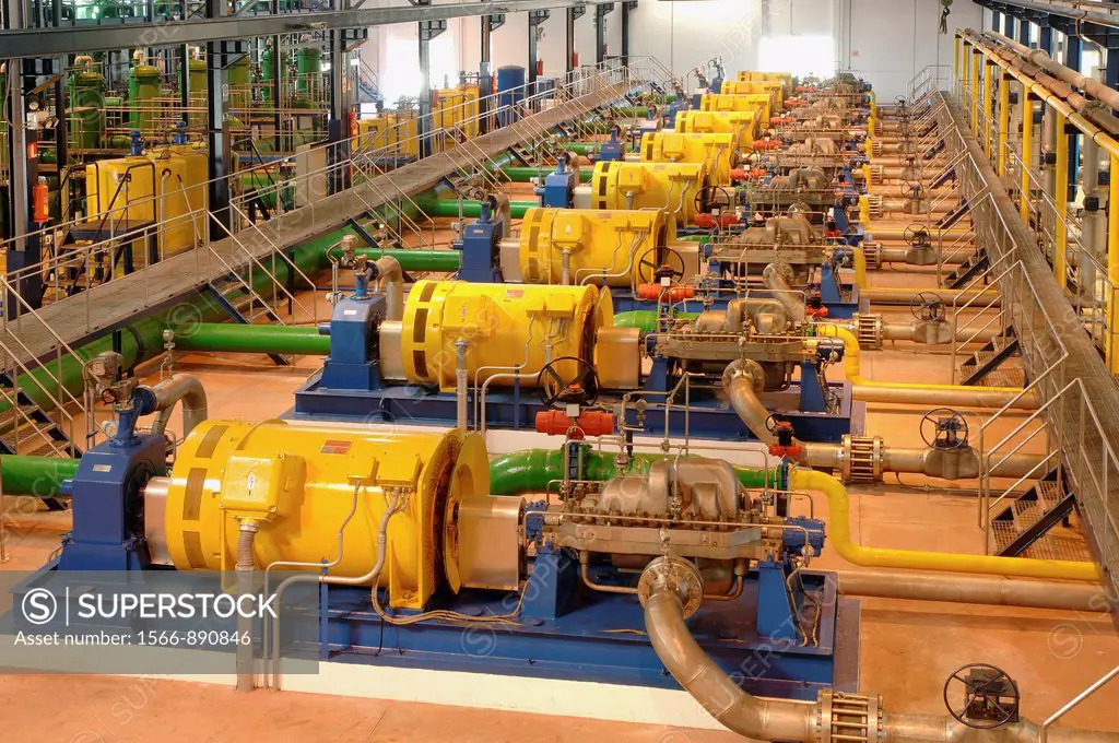 Desalination plant, Marbella, Malaga-province, Region of Andalusia, Spain, Europe, Water, Treatment,