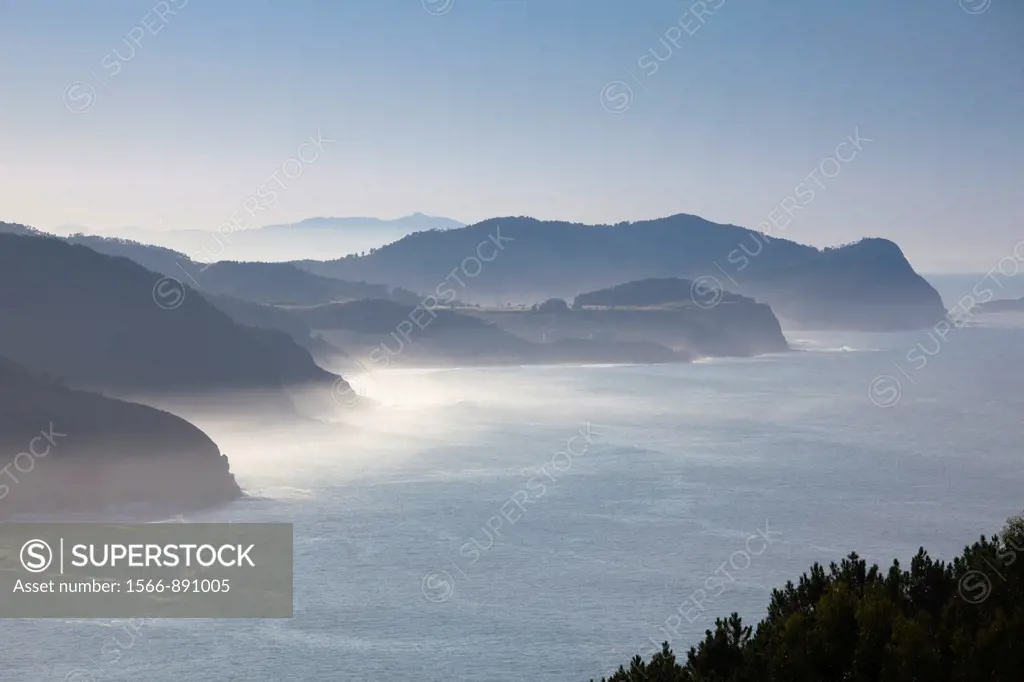Spain, Basque Country Region, Vizcaya Province, Cabo Machichaco cape, seascape, Basque coast