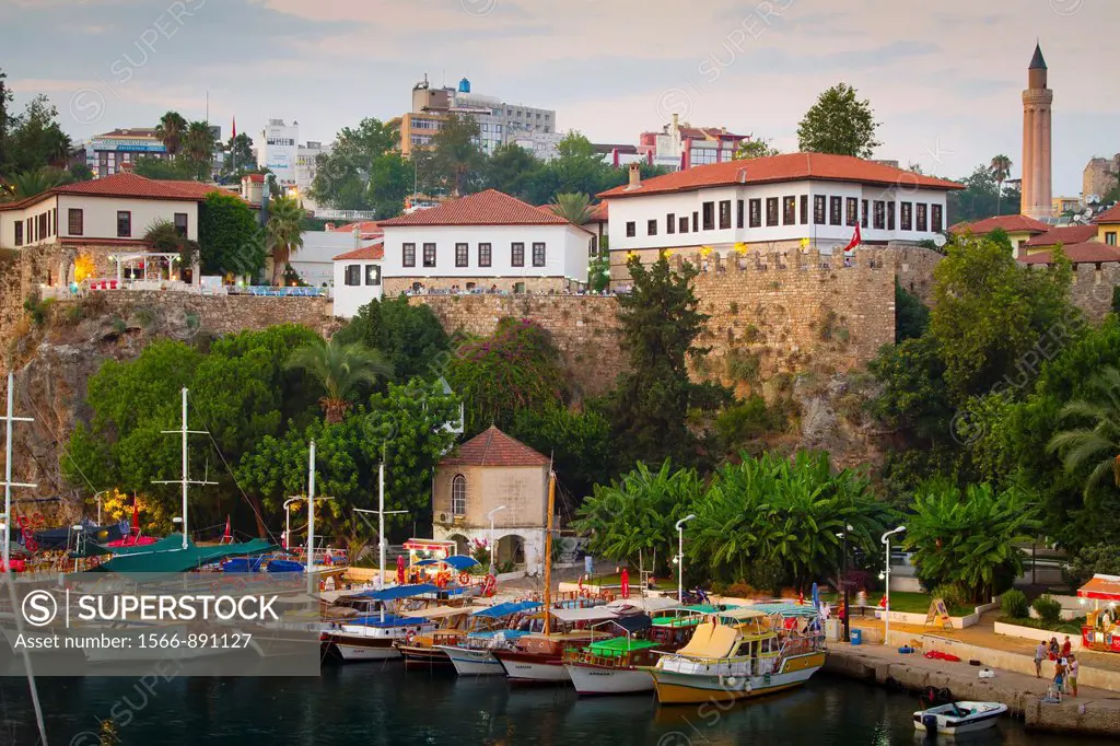 Harbour and boats  Kaleici  Antalya city  Antalya province  Mediterranean coast  Turkey