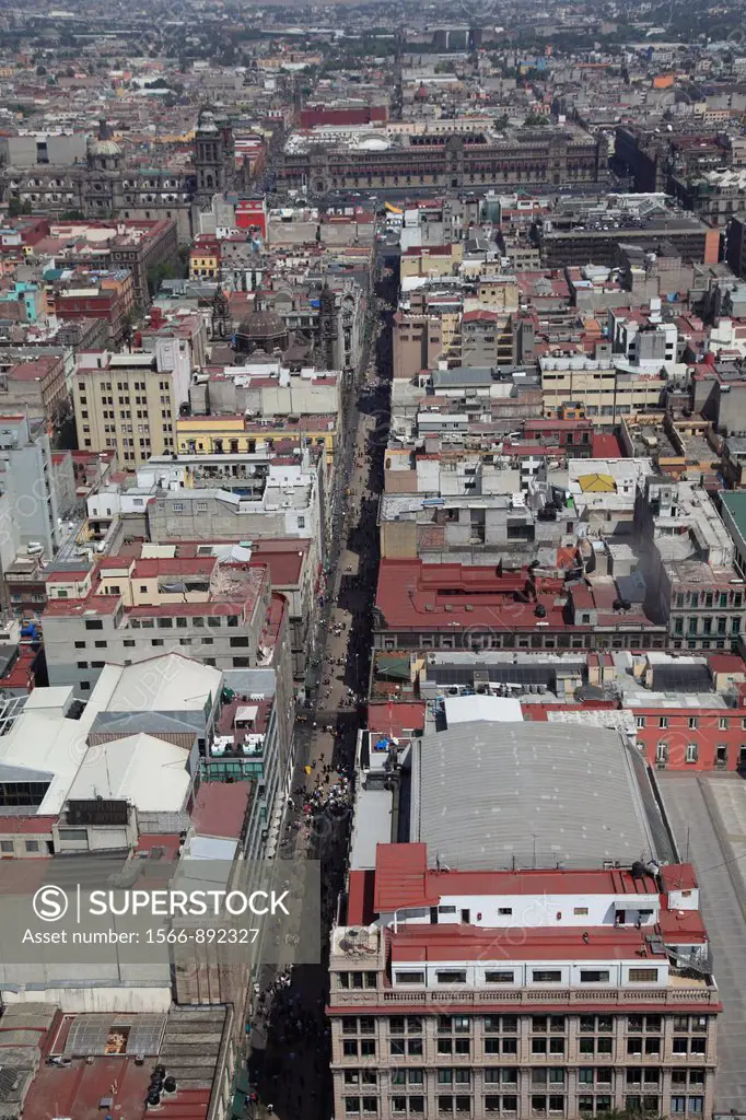 Overview, Francisco I Madero, Pedestrian Street, Historic Center, Mexico City, Mexico