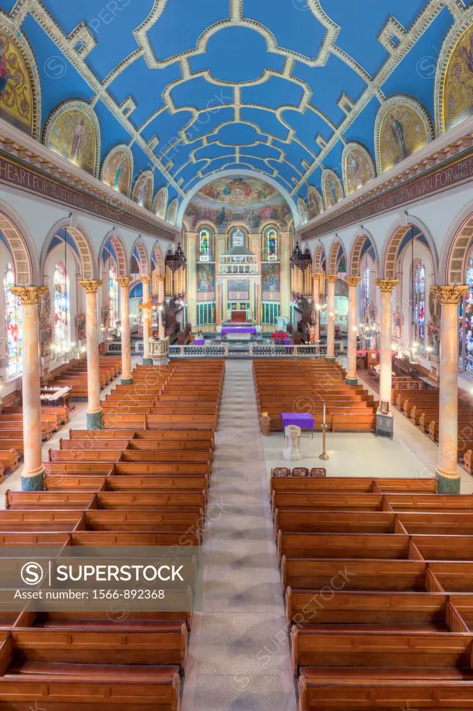 The beautiful interior of St  Michael´s Church, one of the churches in the Parish of the Resurrection, in Jersey City, New Jersey