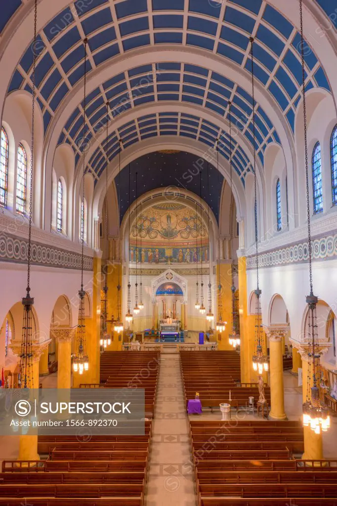 The beautiful interior of St  Mary´s Church, one of the churches in the Parish of the Resurrection, in Jersey City, New Jersey