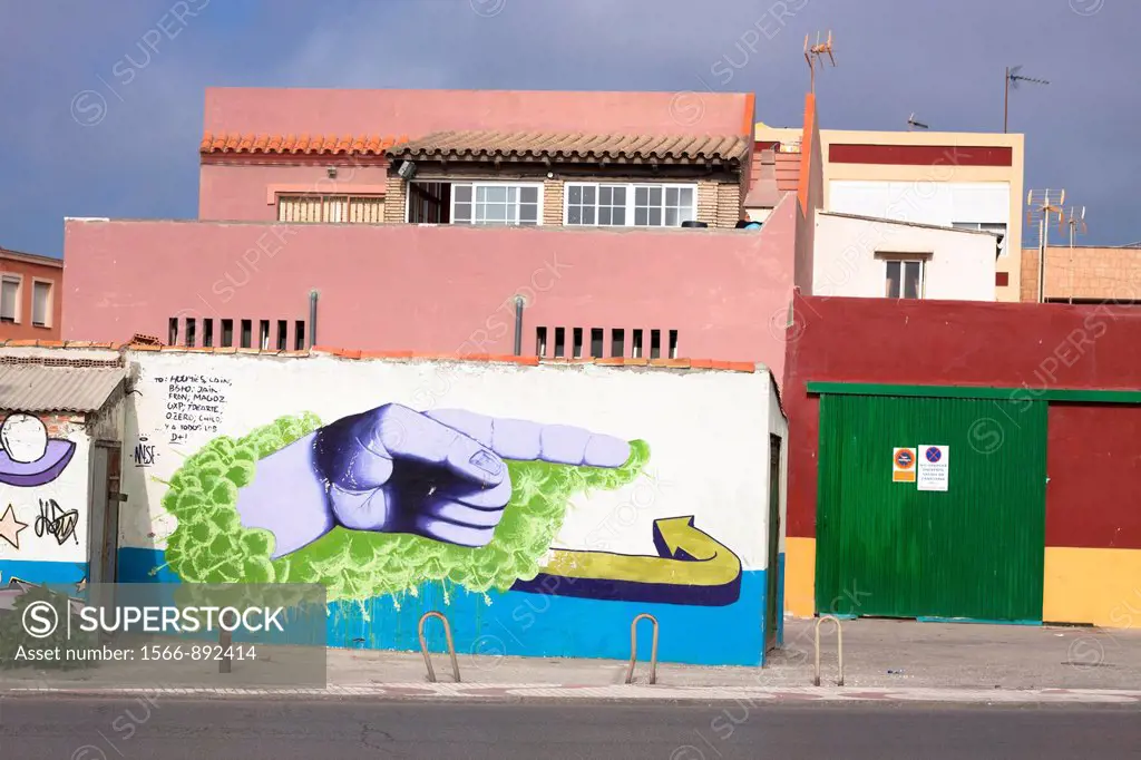 Graffiti street art in La Linea de la Concepcion, Cadiz, Andalusia, Spain
