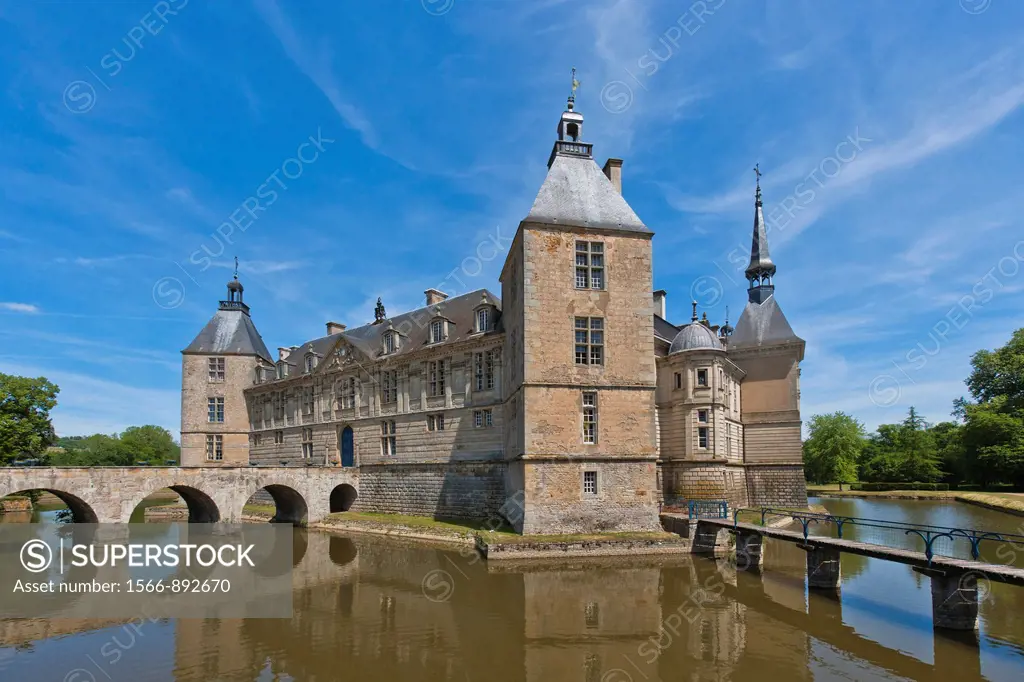 The picturesque castle of Sully, Burgundy, France, Europe