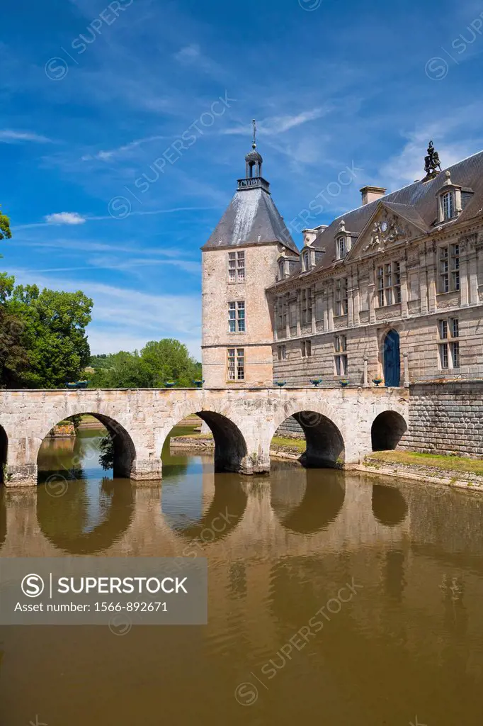 The picturesque castle of Sully, Burgundy, France, Europe