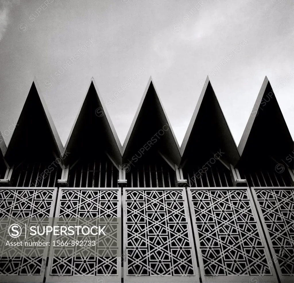 The National Mosque of Malaysia in Kuala Lumpur in Malaysia in Southeast Asia Far East.