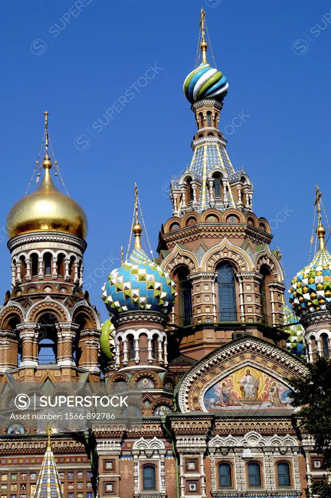 Russia, St  Petersburg,The Church of Our Savior on the Spilled Blood Where Tsar Alexander II was assasinated in 1881