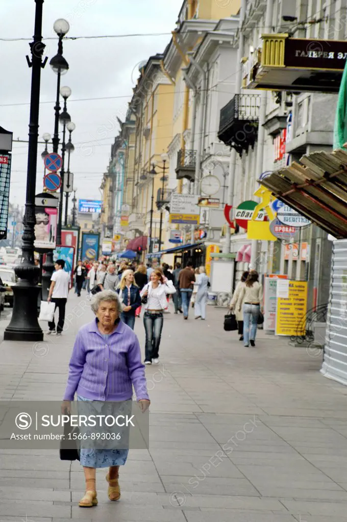 Russia, St  Petersburg, Nevsky Prospect, St  Petersburg´s Main Street