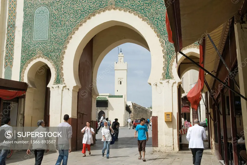 Bab Boujloud, entrance of the Medina, Fes, Morocco, North Africa