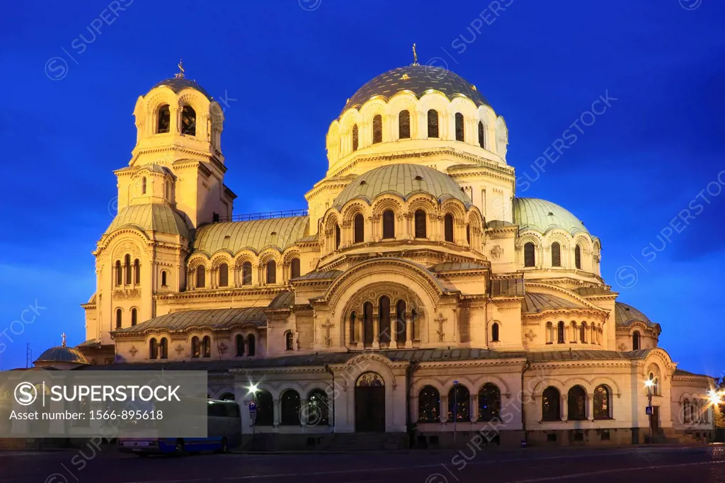 St Alexander Nevsky Cathedral at Dusk, Sofia, Bulgaria