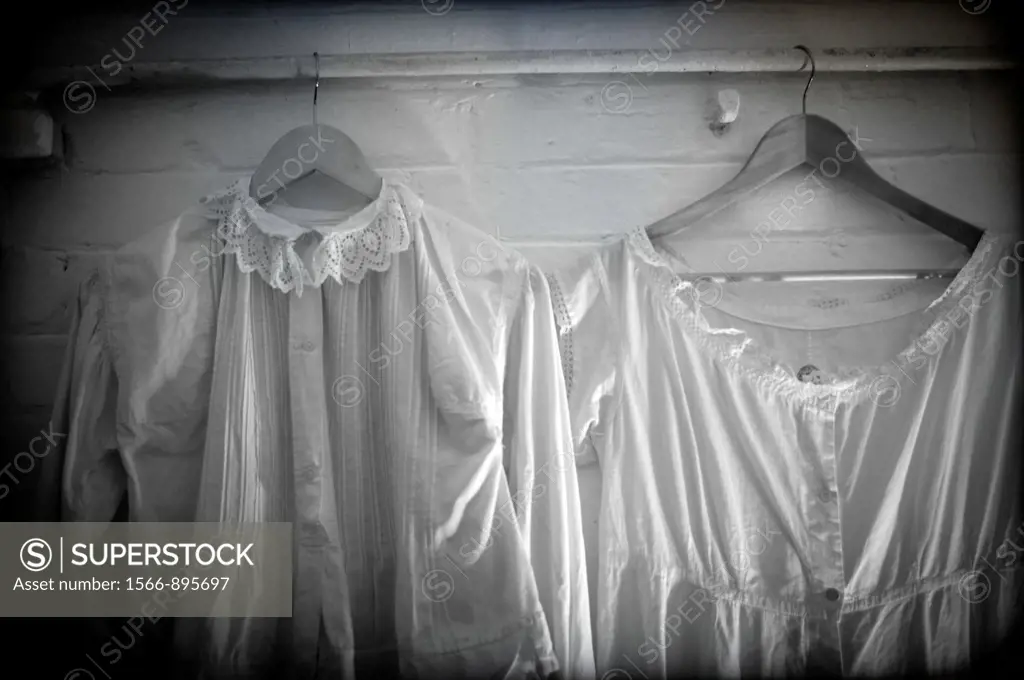 nightdress hanging in an antique antique