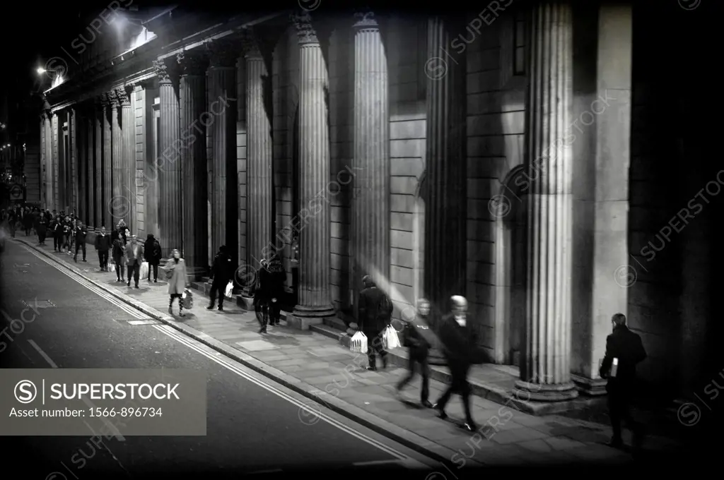 Business People in Bank, City of London, England