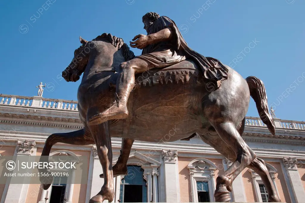 Statue of Marcus Aurelius, Campidogio - Capitoline Square in Rome, Italy, Europe