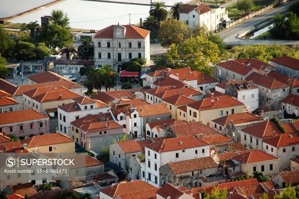 Town of Ston known for salt production, Peljesac peninsula, Croatia